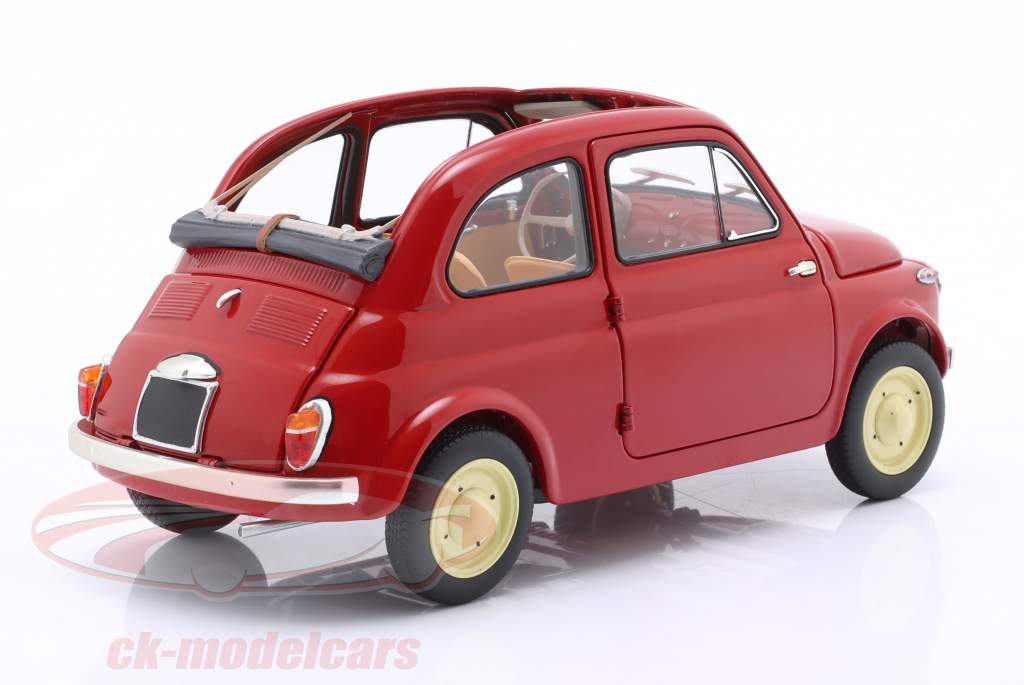 Fiat 500 D Cabriolet Open Top Anno di costruzione 1960 rosso 1:18 Kyosho