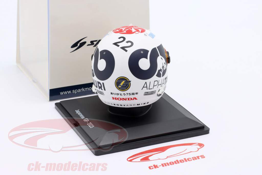 Yuki Tsunoda AlphaTauri AT04 #22 Japão GP Fórmula 1 2023 capacete 1:5 Spark