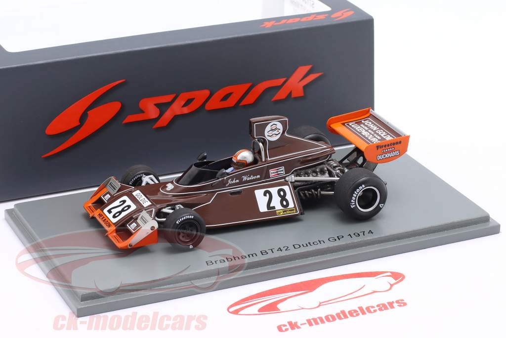 ミニカー　1/43 Brabham BT42 Dutch GP 1974 John Watson #28 [S2348] Spark 1:43 John Watson Brabham BT42 #28 7th Netherlands GP