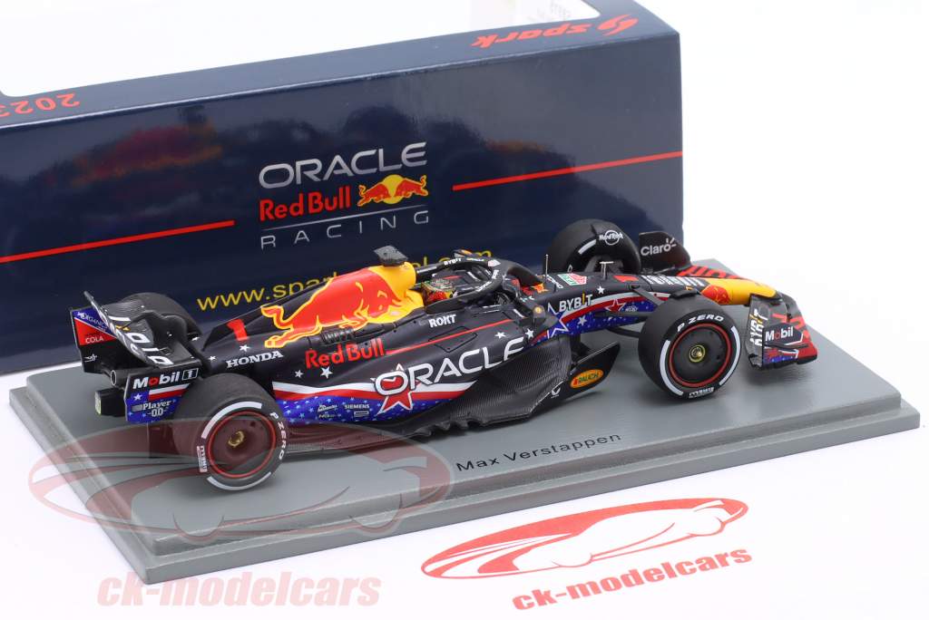 M. Verstappen Red Bull RB19 #1 Sieger USA GP Formel 1 Weltmeister 2023 1:43 Spark
