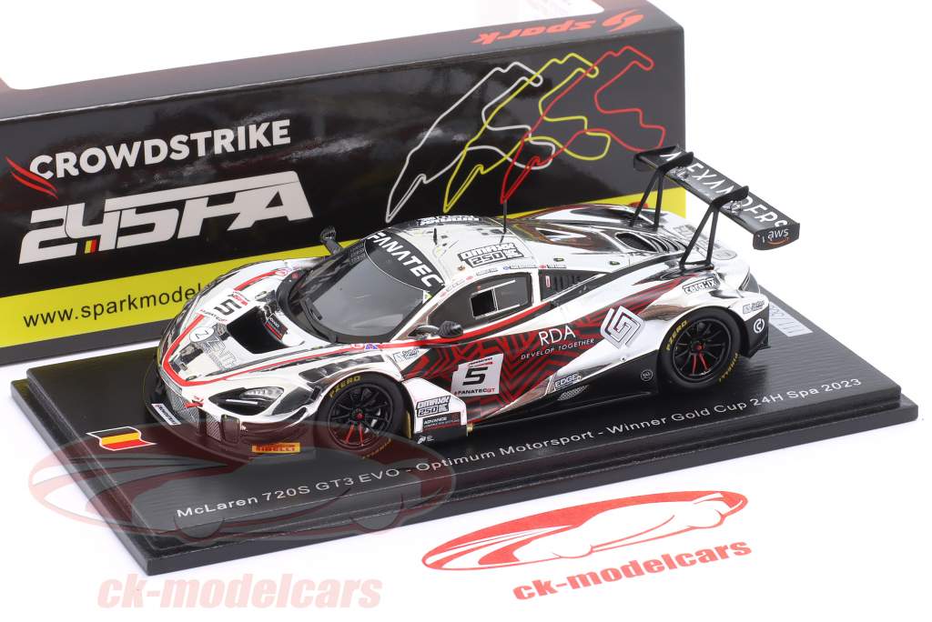 Spark 1:43 McLaren 720S GT3 Evo #5 10位 24h Spa 2023 Optimum