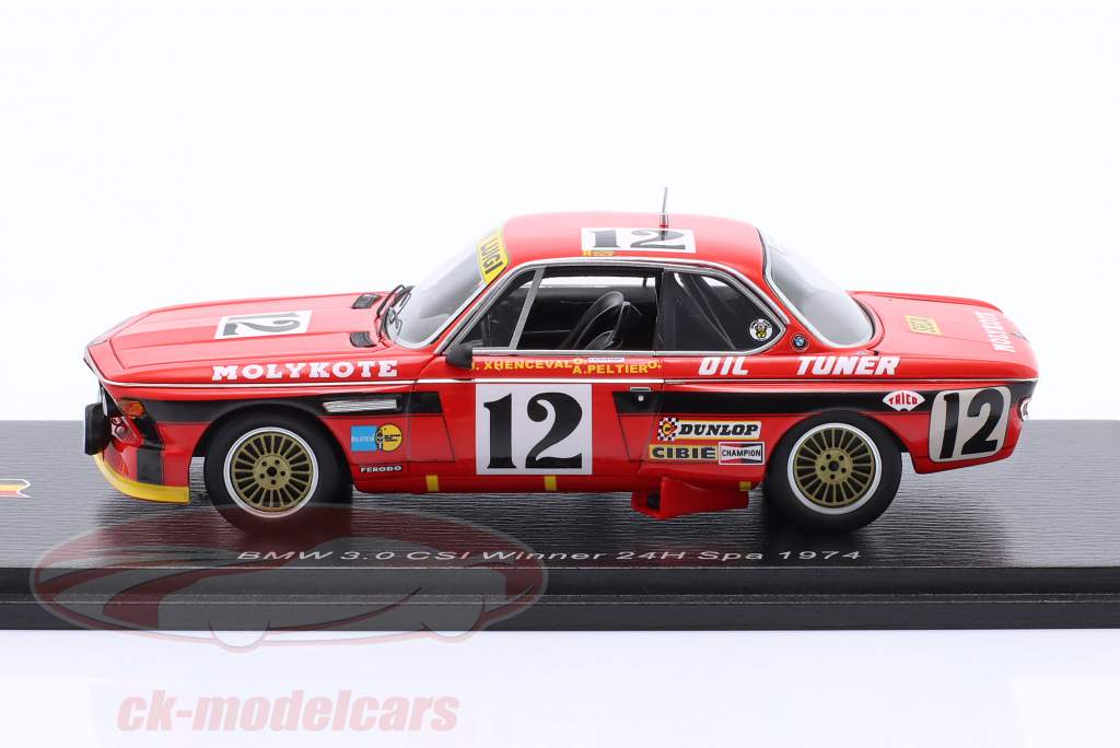 1/43 BMW 3.0 CSI ウイナースパ24時間1974 スパーク 1/43 BMW 3.0 CSi No.12 1974 スパ24時間 ウィナー J