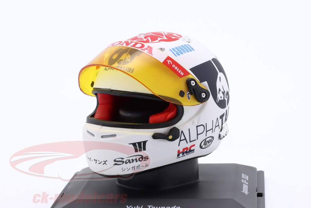Yuki Tsunoda AlphaTauri AT04 #22 Japão GP Fórmula 1 2023 capacete 1:5 Spark