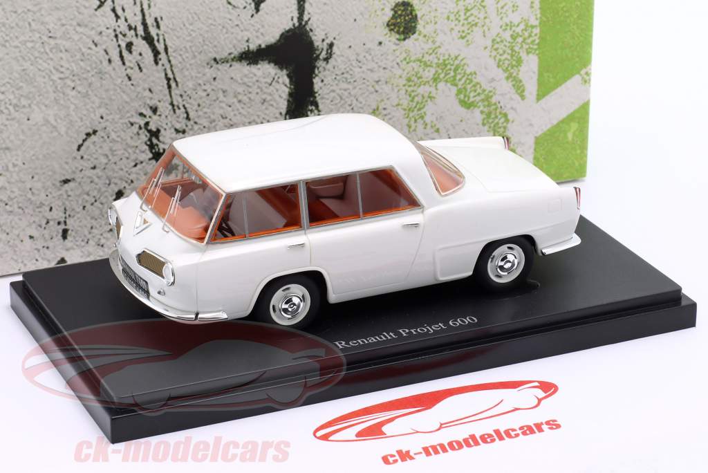 Renault Projet 600 Année de construction 1957 blanc 1:43 AutoCult