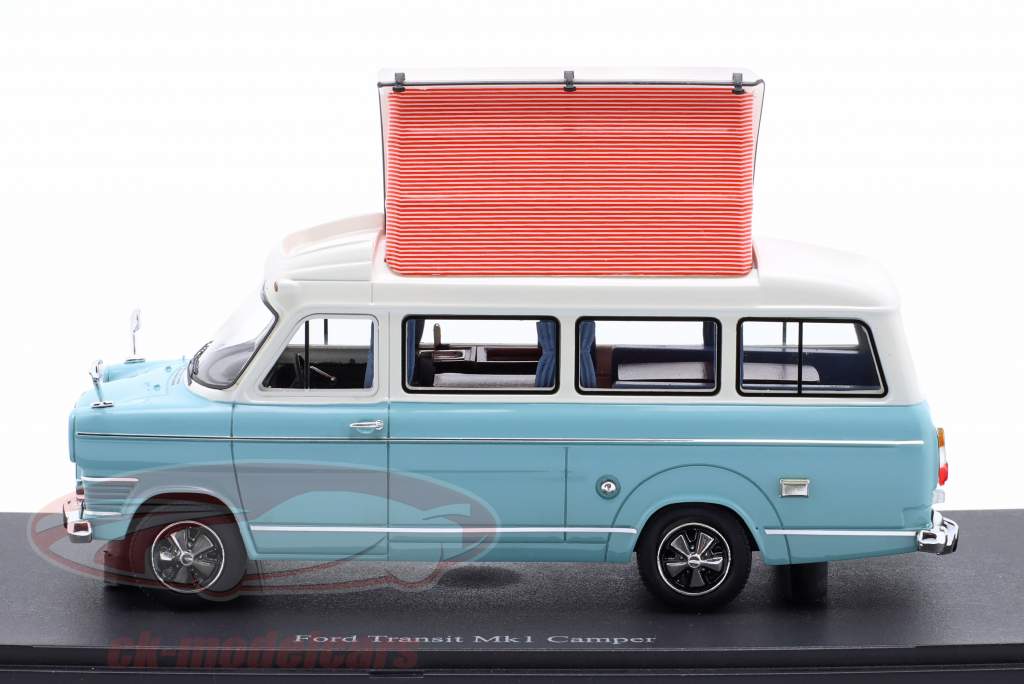 Ford Transit MK1 Camper Год постройки 1973 Светло-синий 1:43 AutoCult