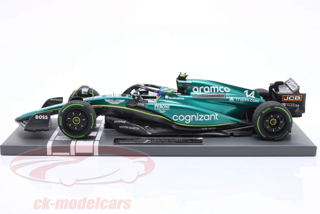F. Alonso Aston Martin AMR23 #14 2 Monaco GP formel 1 2023 1:18 Minichamps
