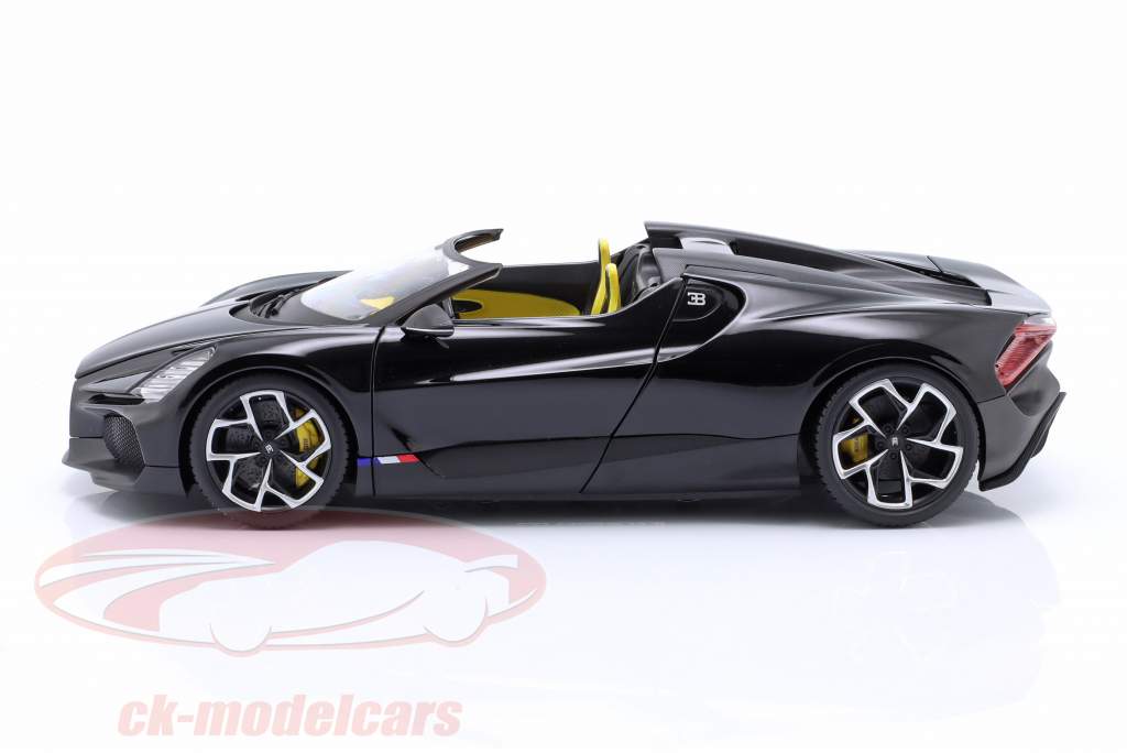 Bugatti W16 Mistral Année de construction 2023 noir 1:18 Bburago