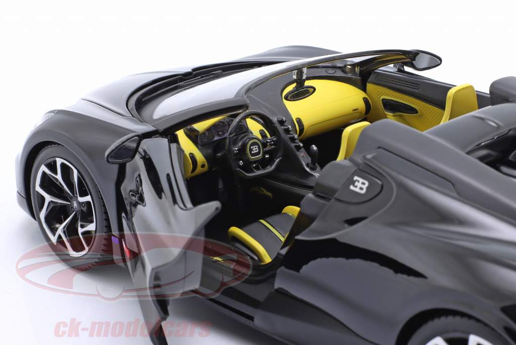 Bugatti W16 Mistral Année de construction 2023 noir 1:18 Bburago
