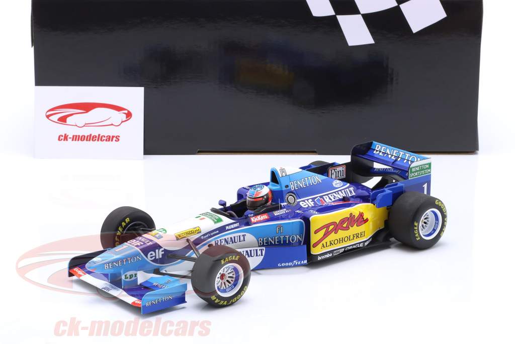 M. Schumacher Benetton B195 #1 vinder fransk GP formel 1 Verdensmester 1995 1:18 Minichamps