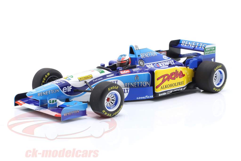 M. Schumacher Benetton B195 #1 vinder fransk GP formel 1 Verdensmester 1995 1:18 Minichamps