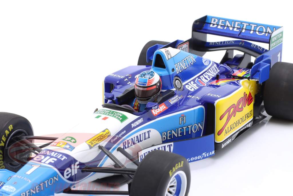 M. Schumacher Benetton B195 #1 vinder fransk GP formel 1 Verdensmester 1995 1:18 Minichamps