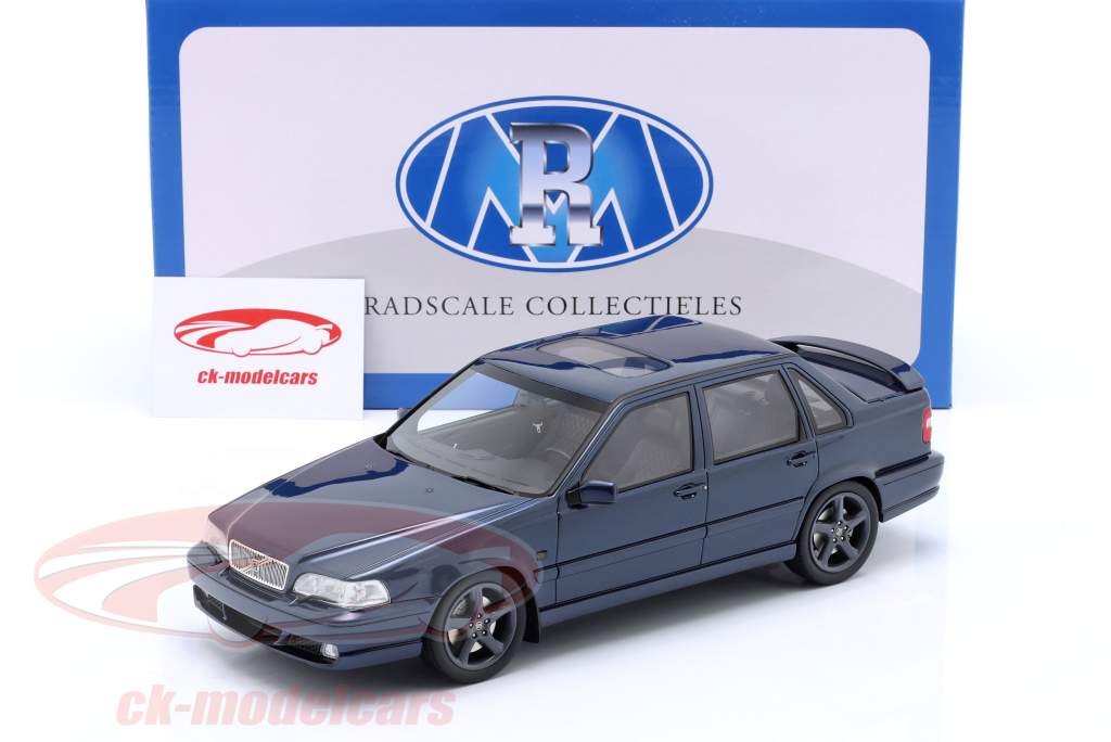Volvo S70R Byggeår 1998 mørkeblå metallisk 1:18 Radscale Models