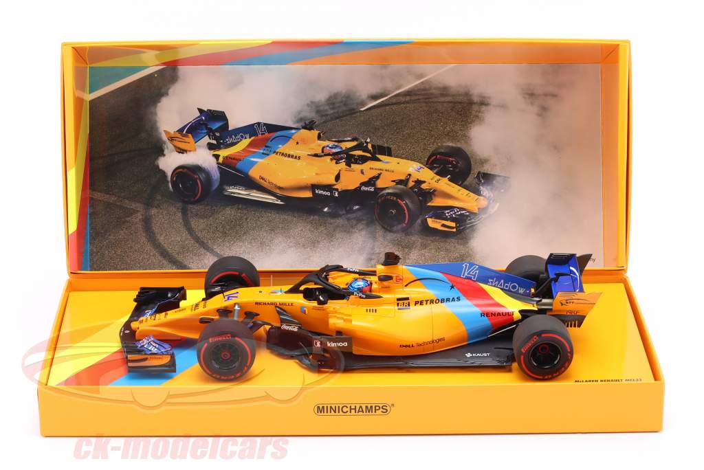 F. Alonso McLaren MCL33 #14 Almost Last F1 Race Abu Abu Dhabi GP Formula 1 2018 1:18 Minichamps