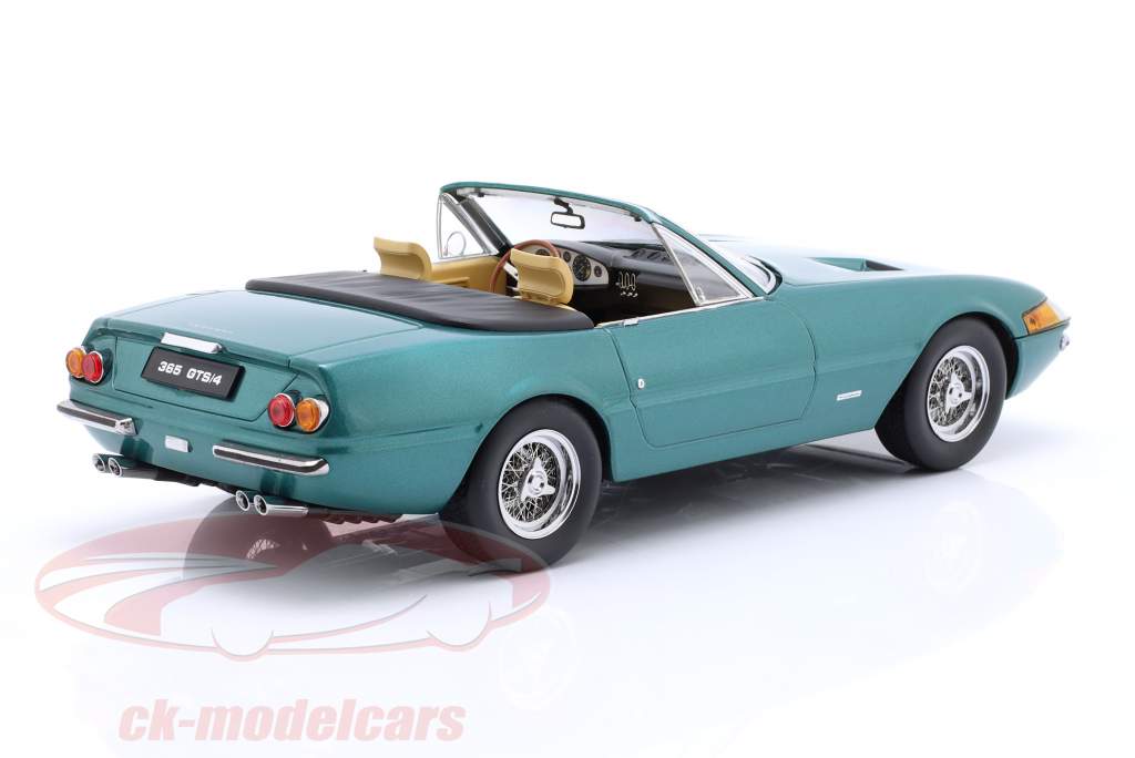 Ferrari 365 GTS/4 Daytona Cabriolet 1. ряд Американская версия 1969 зеленый металлический 1:18 KK-Scale