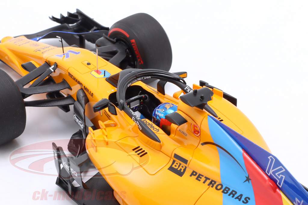 F. Alonso McLaren MCL33 #14 Almost Last F1 Race Abu Abu Dhabi GP Formula 1 2018 1:18 Minichamps