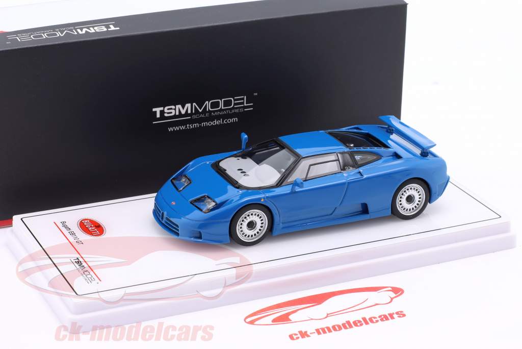 Bugatti EB110 GT year 1992 blue 1:43 TrueScale