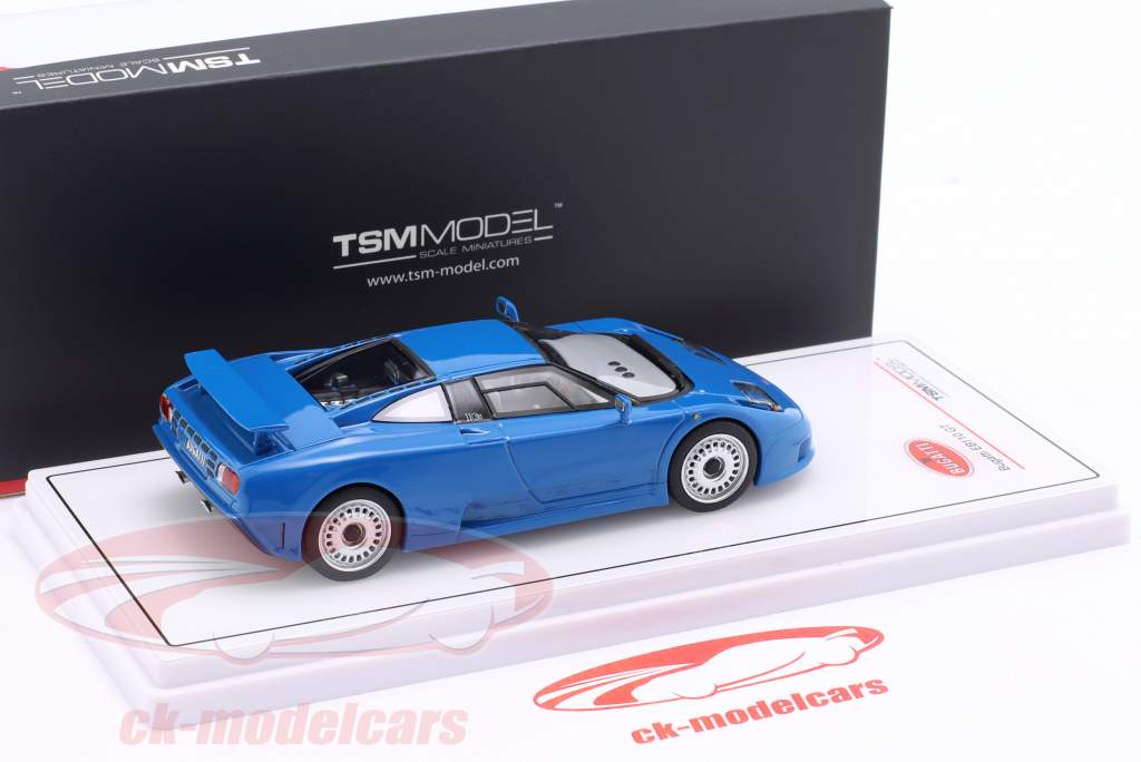Bugatti EB110 GT Bouwjaar 1992 blauw 1:43 TrueScale