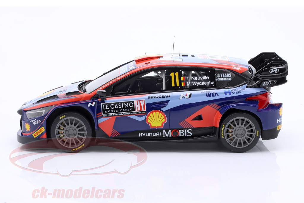 Hyundai i20 N Rally1 #11 3rd Rallye Monte Carlo 2023 Neuville, Wydaeghe 1:18 TrueScale