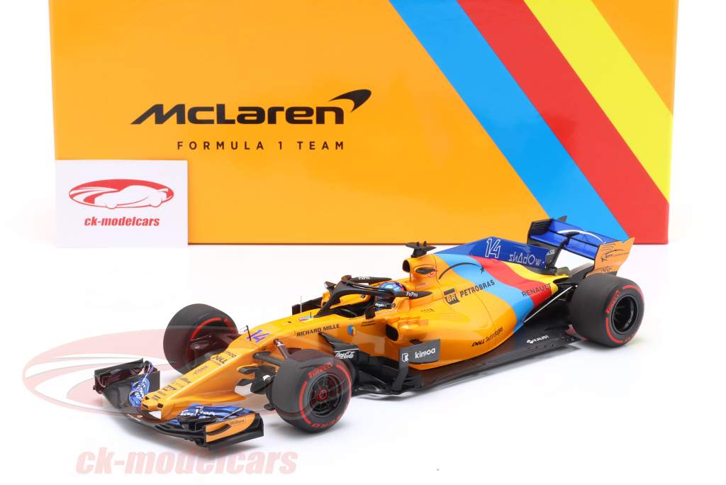 F. Alonso McLaren MCL33 #14 Almost Last F1 Race Abu Abu Dhabi GP Formula 1 2018 1:18 Minichamps