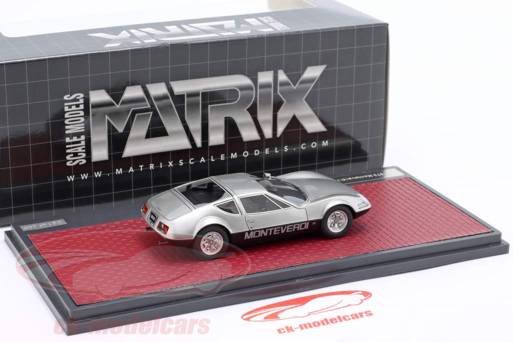 Monteverdi Hai GTS Año de construcción 1973 plata / negro 1:43 Matrix