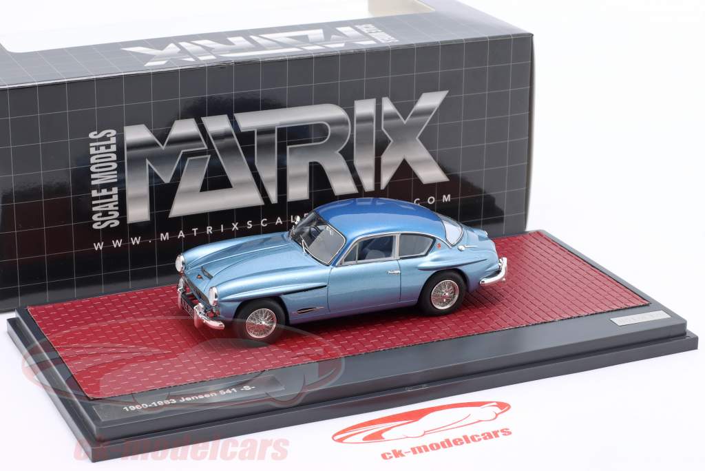 Jensen 541S Byggeår 1960-63 blå metallisk 1:43 Matrix