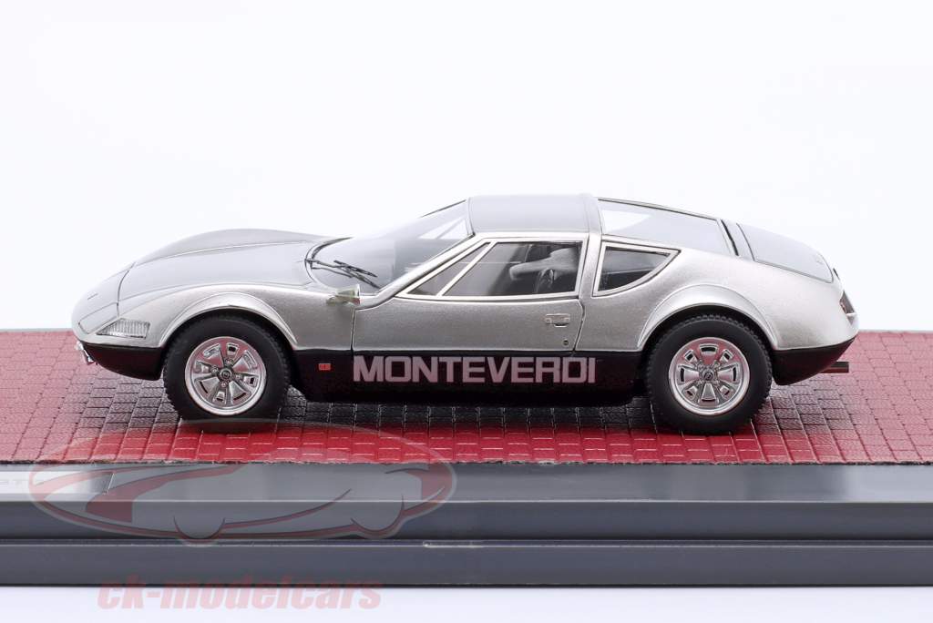 Monteverdi Hai GTS year 1973 silver / black 1:43 Matrix