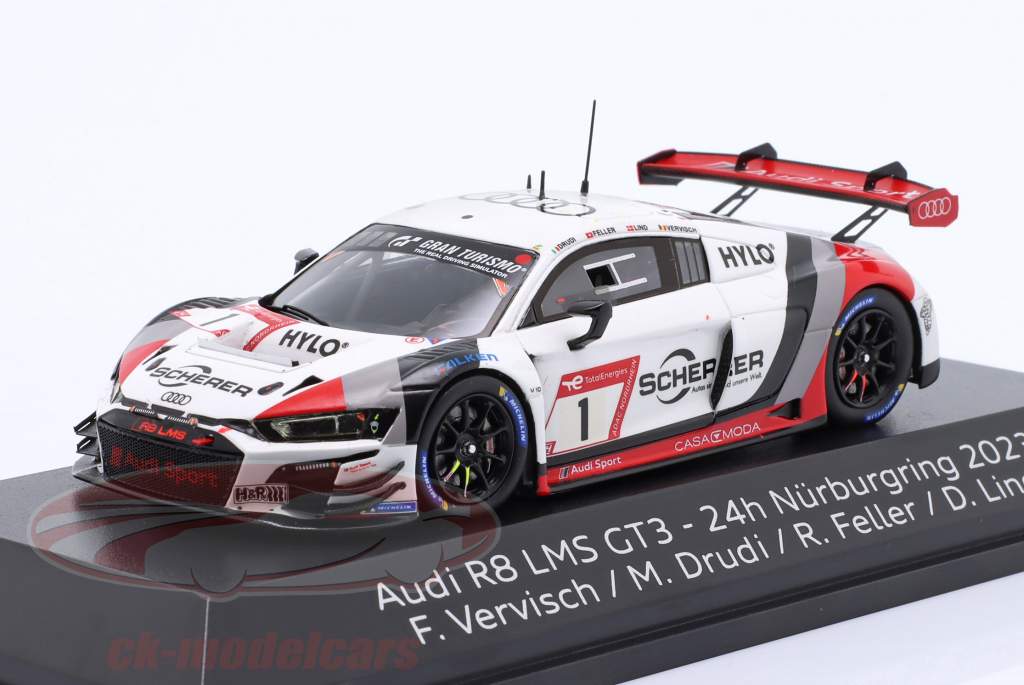 Audi R8 LMS GT3 evo II #1 24h Nürburgring 2023 Audi Sport Team Scherer 1:43 Spark