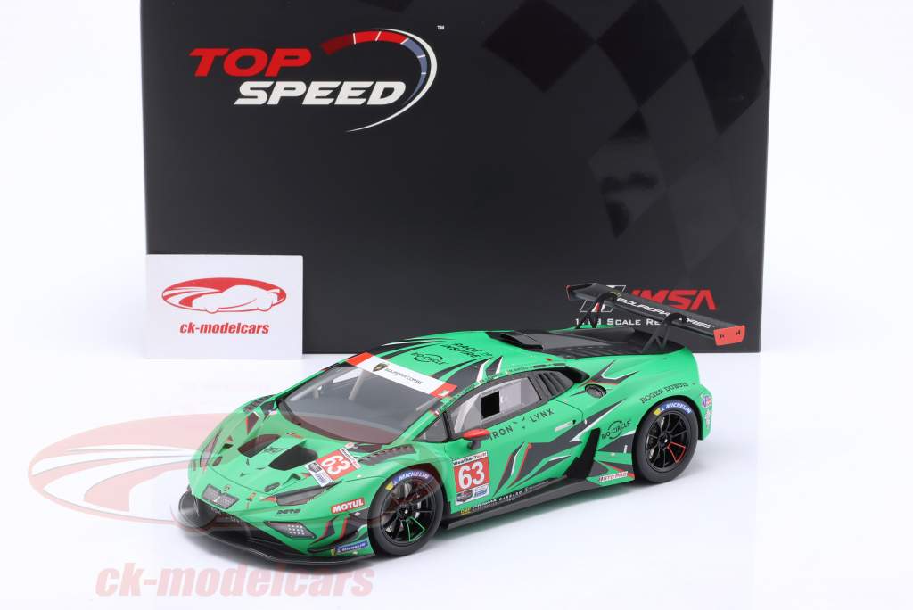 Lamborghini Huracan GT3 Evo2 #63 24h Daytona 2023 Iron Lynx 1:18 TrueScale