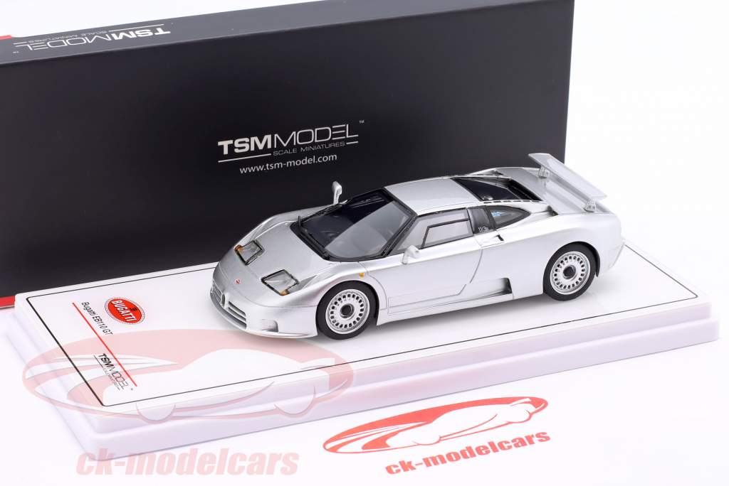 Bugatti EB110 GT Byggeår 1991 sølvgrå 1:43 TrueScale