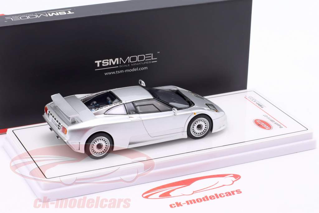 Bugatti EB110 GT Année de construction 1991 Gris argent 1:43 TrueScale