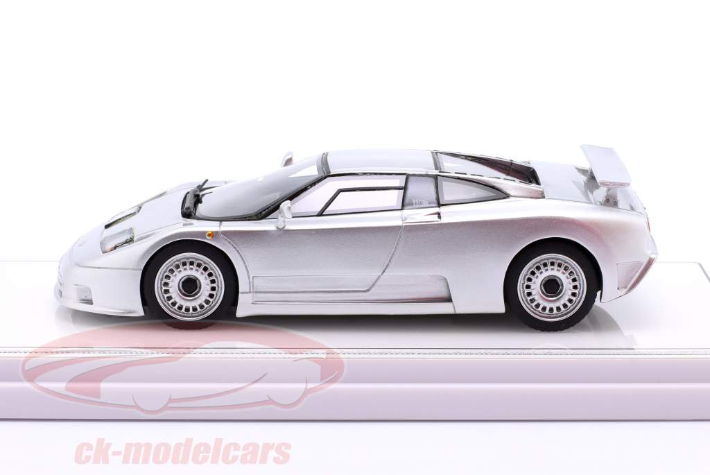 Bugatti EB110 GT Byggeår 1991 sølvgrå 1:43 TrueScale