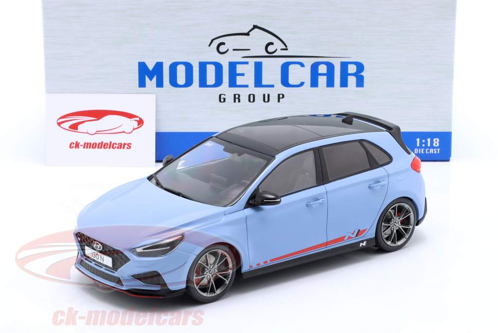 Hyundai i30 N 建造年份 2021 浅蓝色 1:18 ModelCar Group