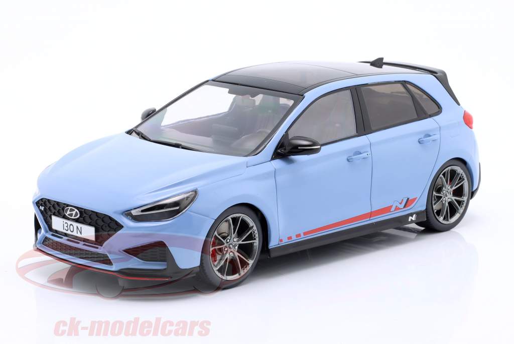 Hyundai i30 N 建造年份 2021 浅蓝色 1:18 ModelCar Group