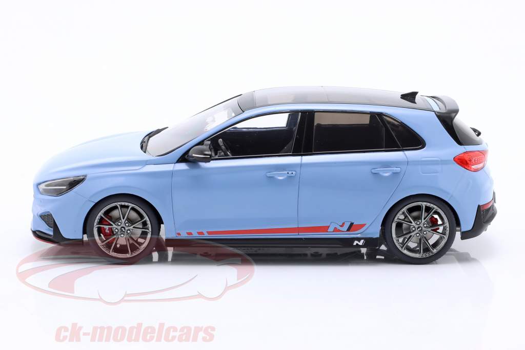 Hyundai i30 N 建造年份 2021 浅蓝色 1:18 ModelCar Group