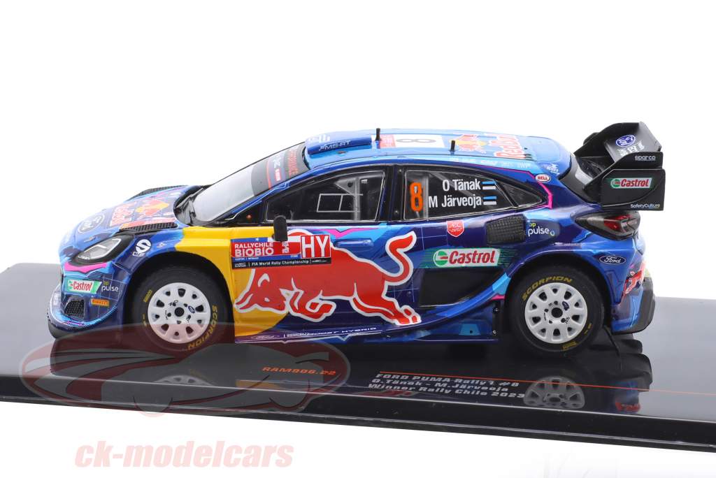 Ford Puma Rally1 Hybrid #8 vincitore Rallye Chile 2023 Tänak, Järveoja 1:43 Ixo