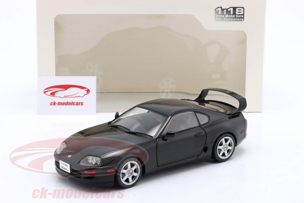 Toyota Supra MK4 (A80) Bouwjaar 1993 zwart 1:18 Solido