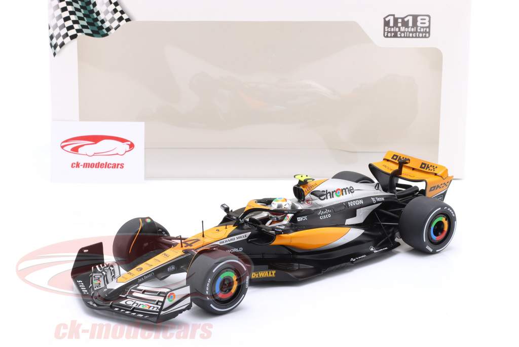Lando Norris McLaren MCL60 #4 2e Brits GP formule 1 2023 1:18 Solido