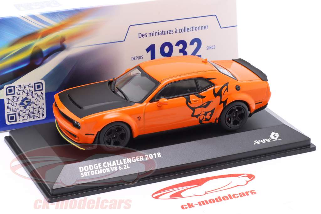 Dodge Challenger SRT Demon V8 建設年 2018 オレンジ 1:43 Solido