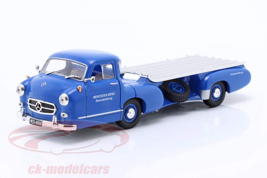 Mercedes-Benz Renntransporter Blaues Wunder Baujahr 1955 blau 1:43 Altaya