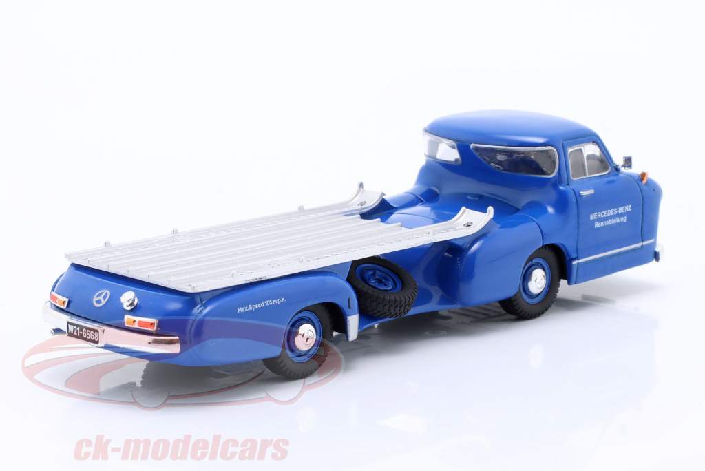 Mercedes-Benz Renntransporter Blaues Wunder Baujahr 1955 blau 1:43 Altaya
