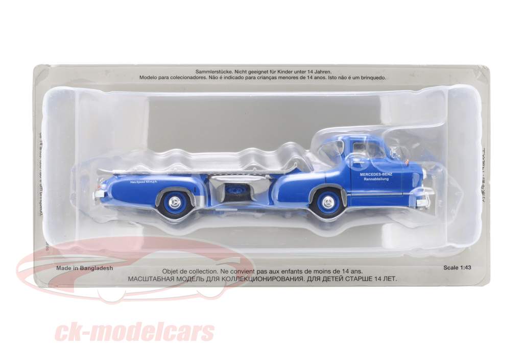 Mercedes-Benz Renntransporter Blaues Wunder Baujahr 1955 blau 1:43 Altaya