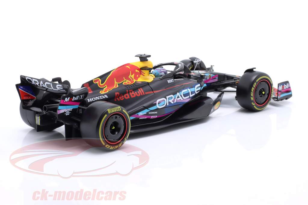 Max Verstappen Red Bull RB19 #1 ganhador Miami GP fórmula 1 Campeão mundial 2023 1:24 Bburago