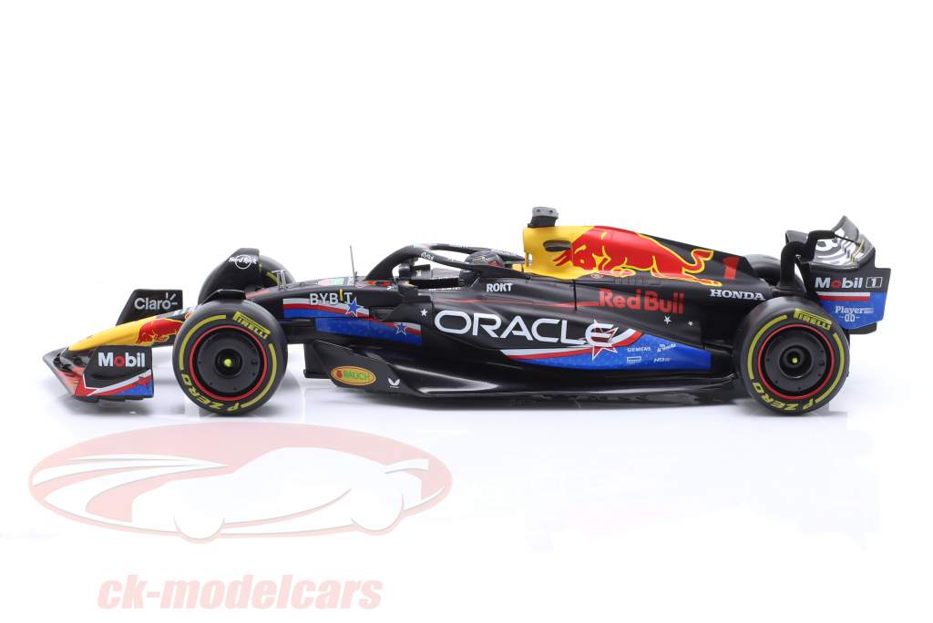 Max Verstappen Red Bull RB19 #1 vincitore U.S.A. GP formula 1 Campione del mondo 2023 1:24 Bburago