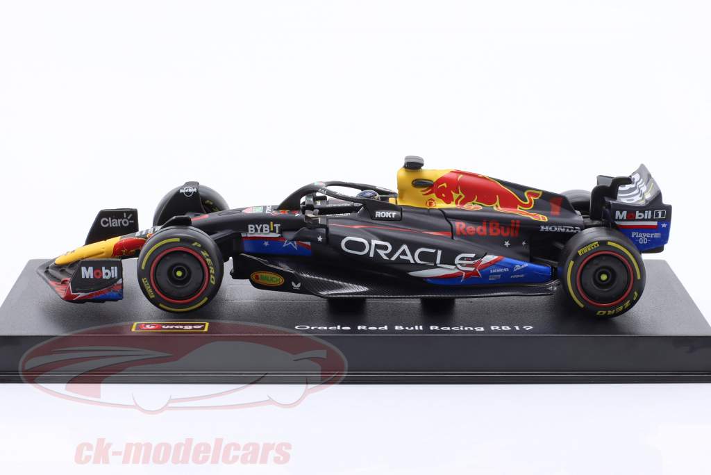 Max Verstappen Red Bull RB19 #1 vinder USA GP formel 1 Verdensmester 2023 1:43 Bburago