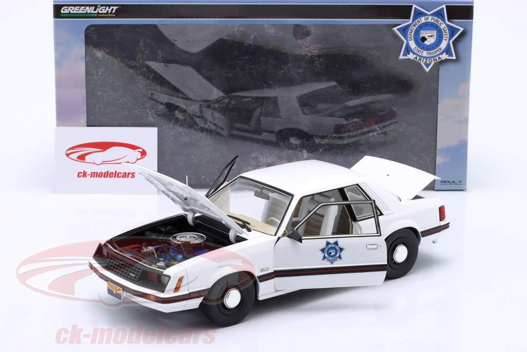 Ford Mustang SSP "State Trooper Arizona" Byggeår 1982 1:18 Greenlight