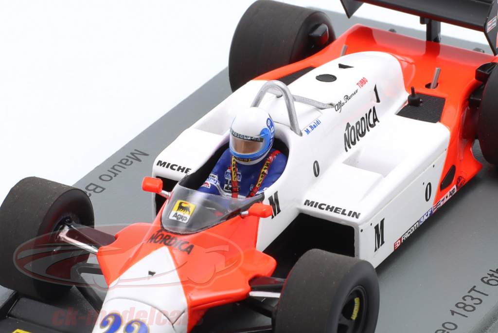 Mauro Baldi Alfa Romeo 183T #23 6to Mónaco GP fórmula 1 1983 1:43 Spark