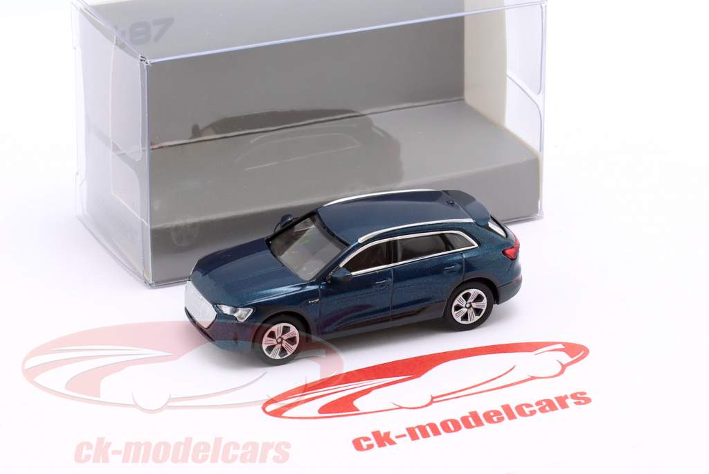 Audi E-Tron Año de construcción 2020 azul oscuro metálico 1:87 Minichamps