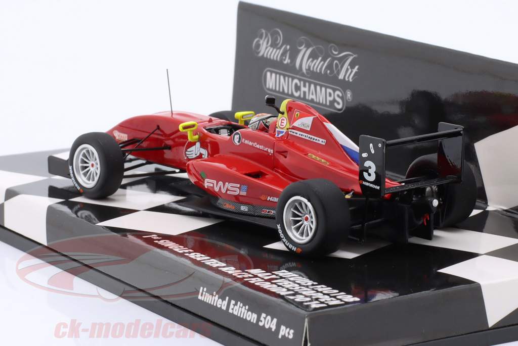 M. Verstappen Tatuus FA010B #3 1st Single Seater Race Florida 2014 1:43 Minichamps