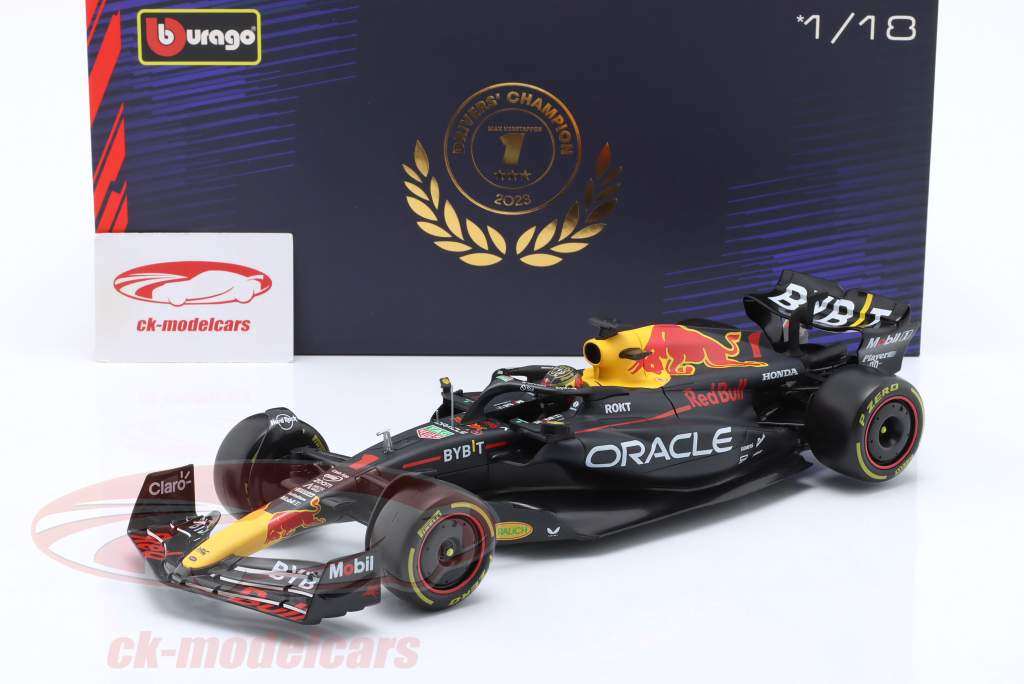 Max Verstappen Red Bull Racing RB19 #1 formel 1 Verdensmester 2023 1:18 Bburago