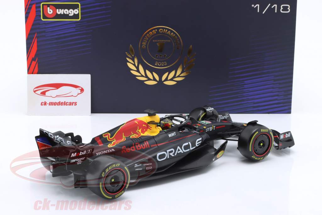 Max Verstappen Red Bull Racing RB19 #1 formel 1 Verdensmester 2023 1:18 Bburago